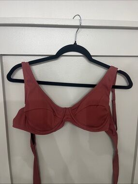 Somerfield Swim Ribbed Underwire Bikini Top - Terracotta